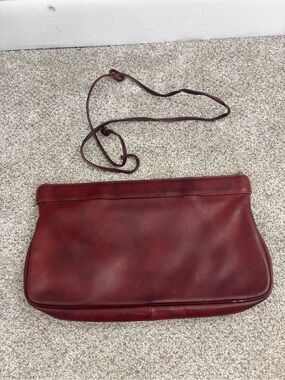 Vintage Crouch & Fitzgerald Of NY red leather clutch/crossbody